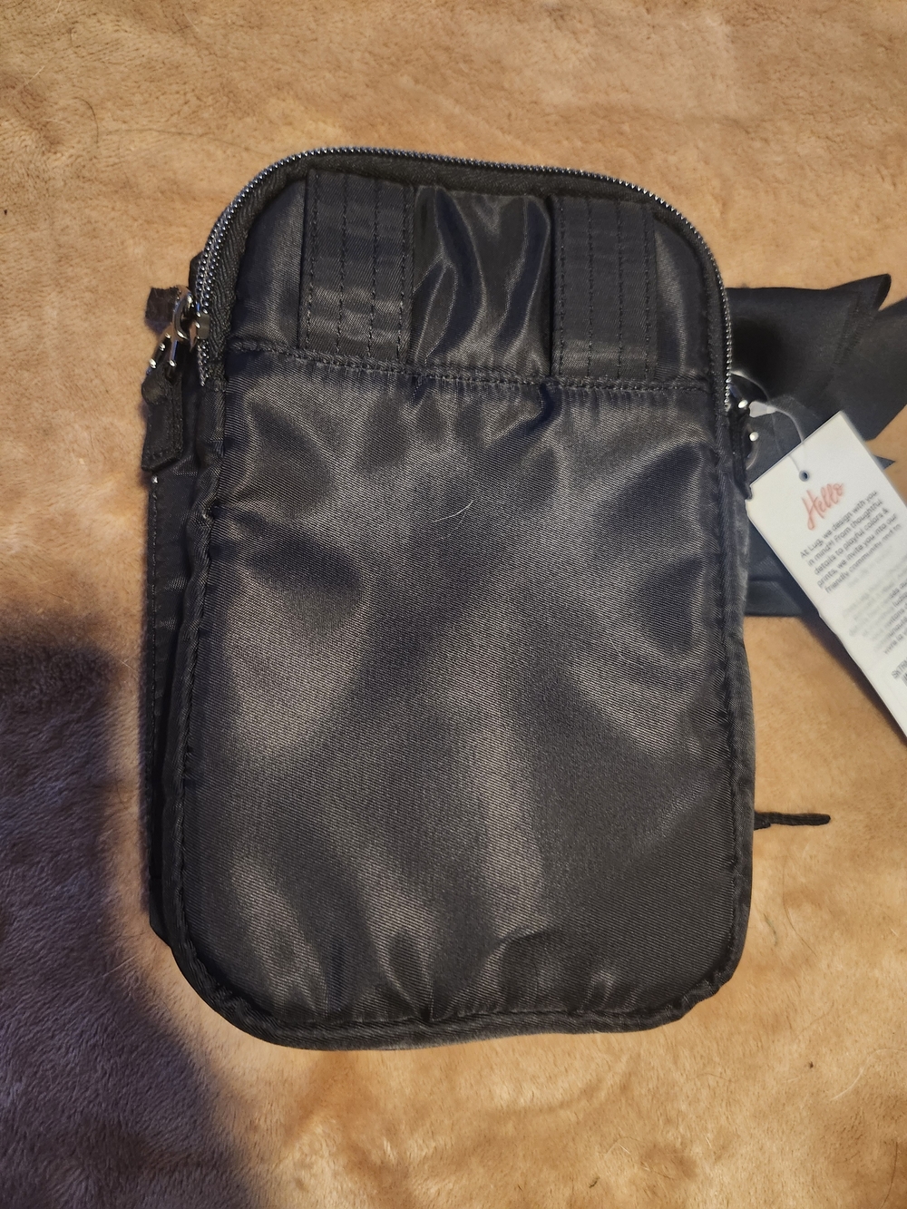 Lug Stowaway Mini Crossbody — Black/Bow Print, NWT - Picture 5 of 10